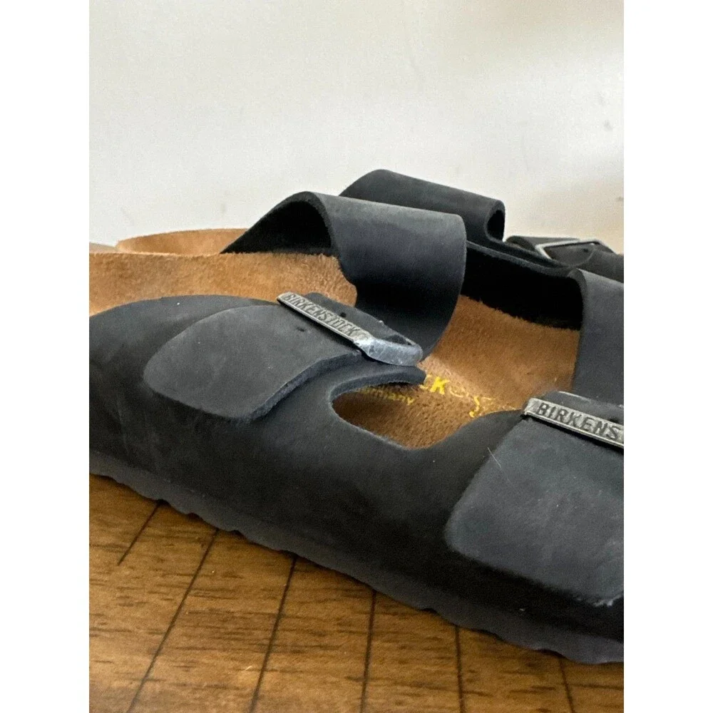Birkenstock Arizona Black Leather Sandals Men’s 10 EU 43 Made Germany